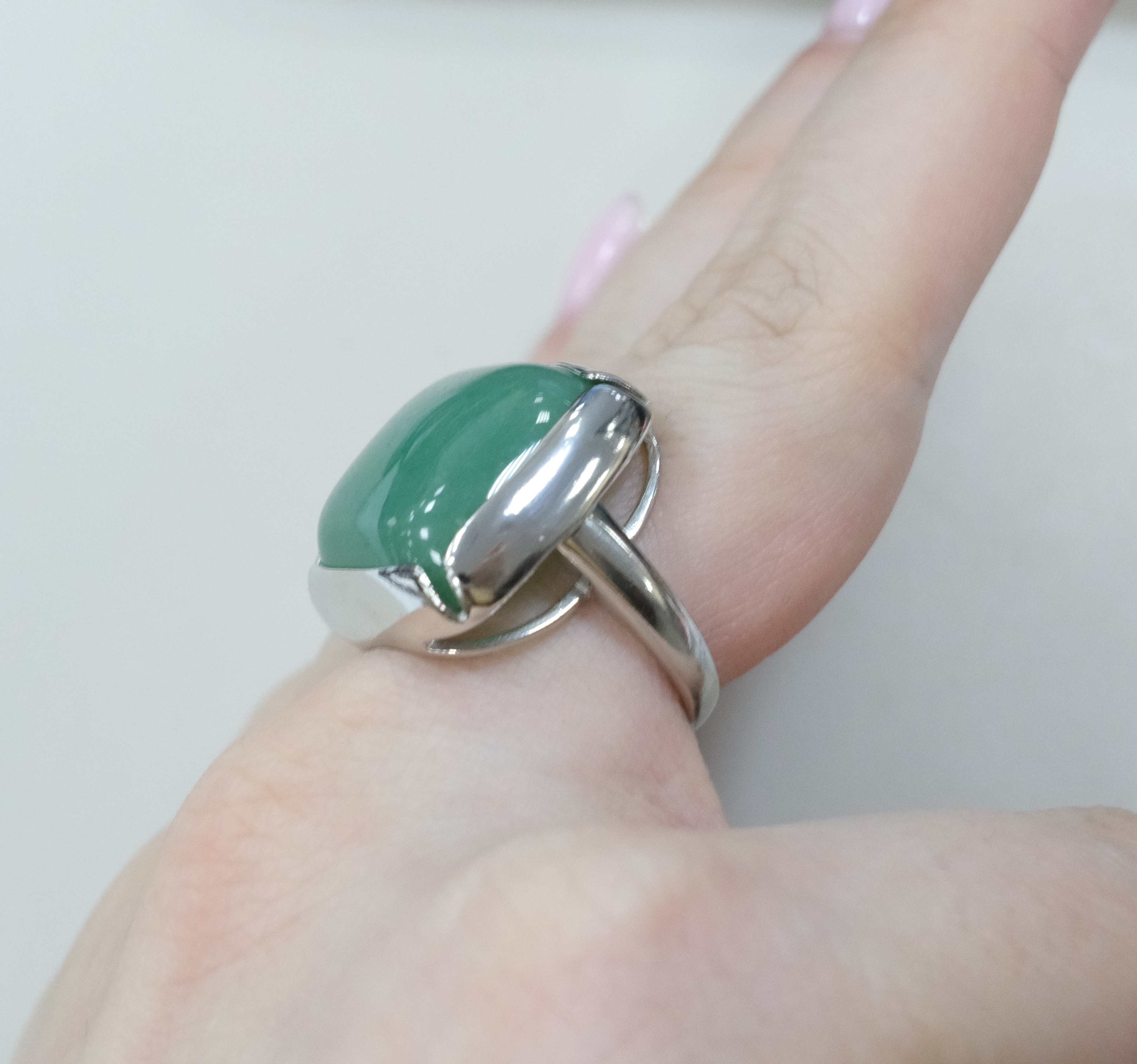 Серебряное кольцо с авантюрином
